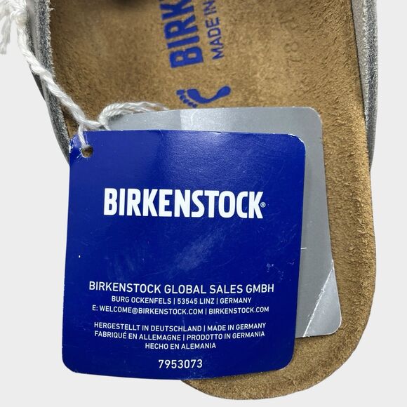 Birkenstock Clogs Mens 7 Iron Oiled Leather Soft Footbed Comfort Made In Germany - Picture 8 of 12